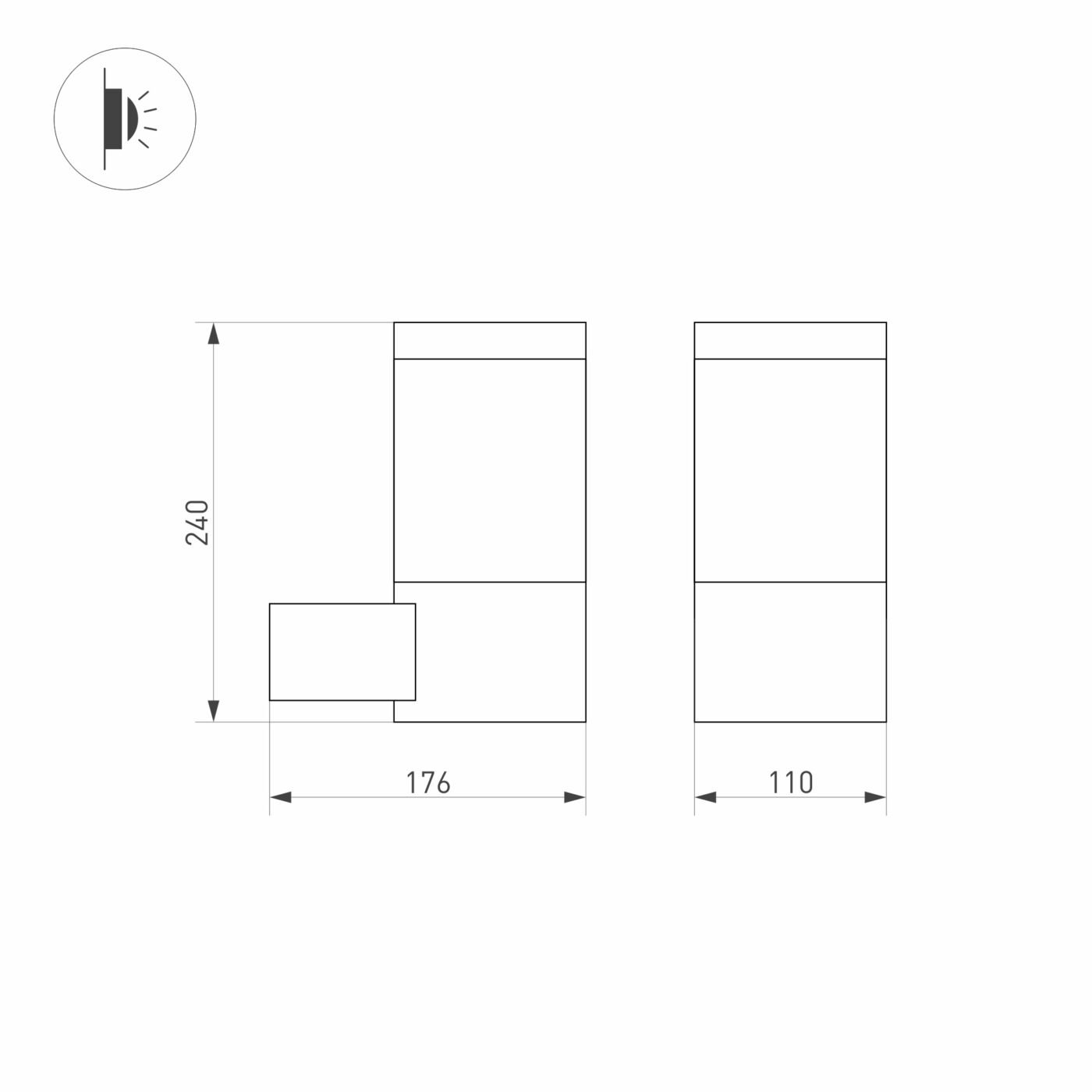 Светильник LGD-STEM-WALL-10W Warm3000