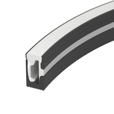 Силиконовый профиль WPH-FLEX-0612-SIDE-S8-5m BLACK
