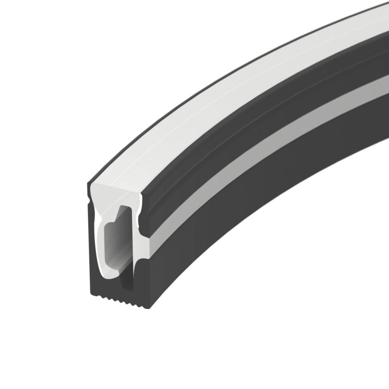 Силиконовый профиль WPH-FLEX-0612-SIDE-S8-5m BLACK