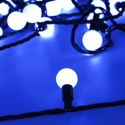 Светодиодная гирлянда ARD-BALL-CLASSIC-D23-10000-BLACK-80LED BLUE