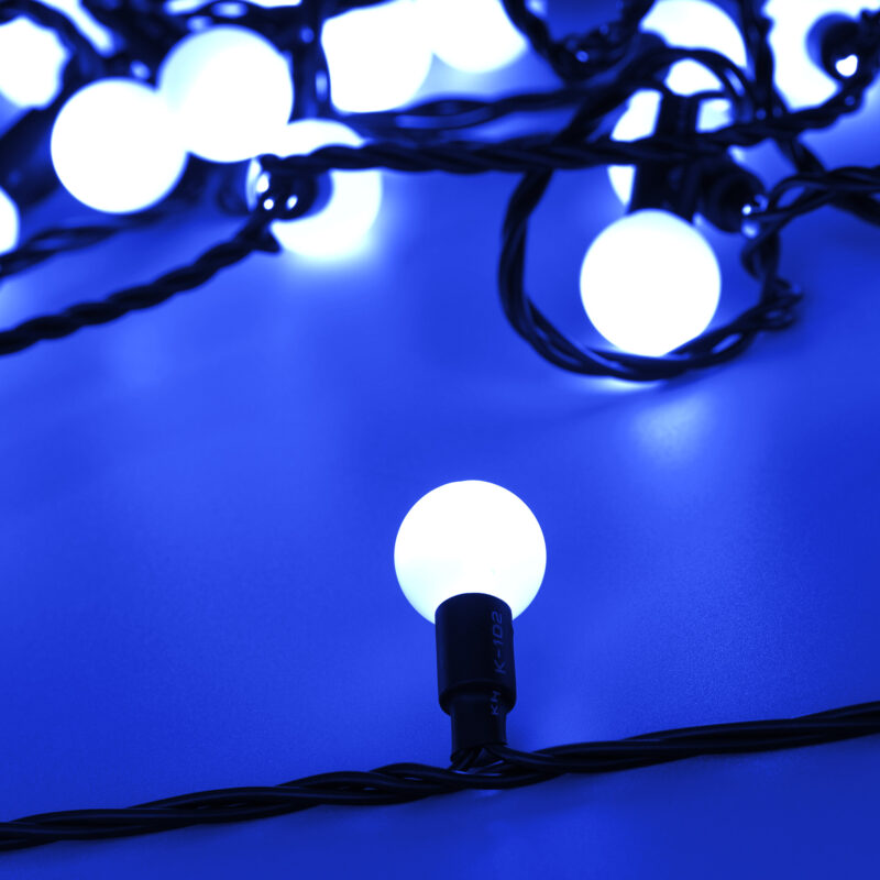 Светодиодная гирлянда ARD-BALL-CLASSIC-D23-10000-BLACK-80LED BLUE