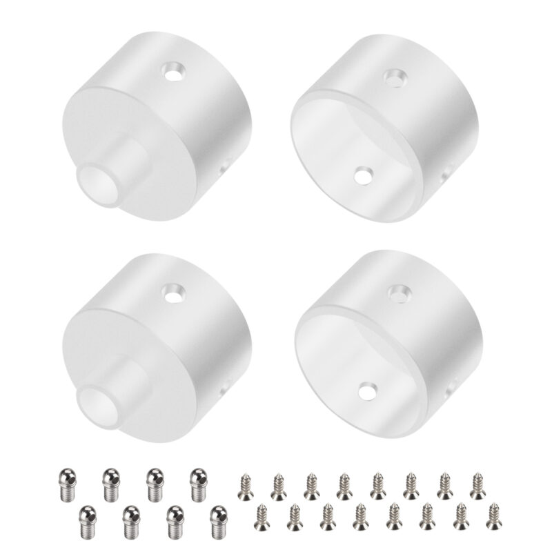 Заглушка WPH-FLEX-D22-360deg WHITE ALU с отверстием