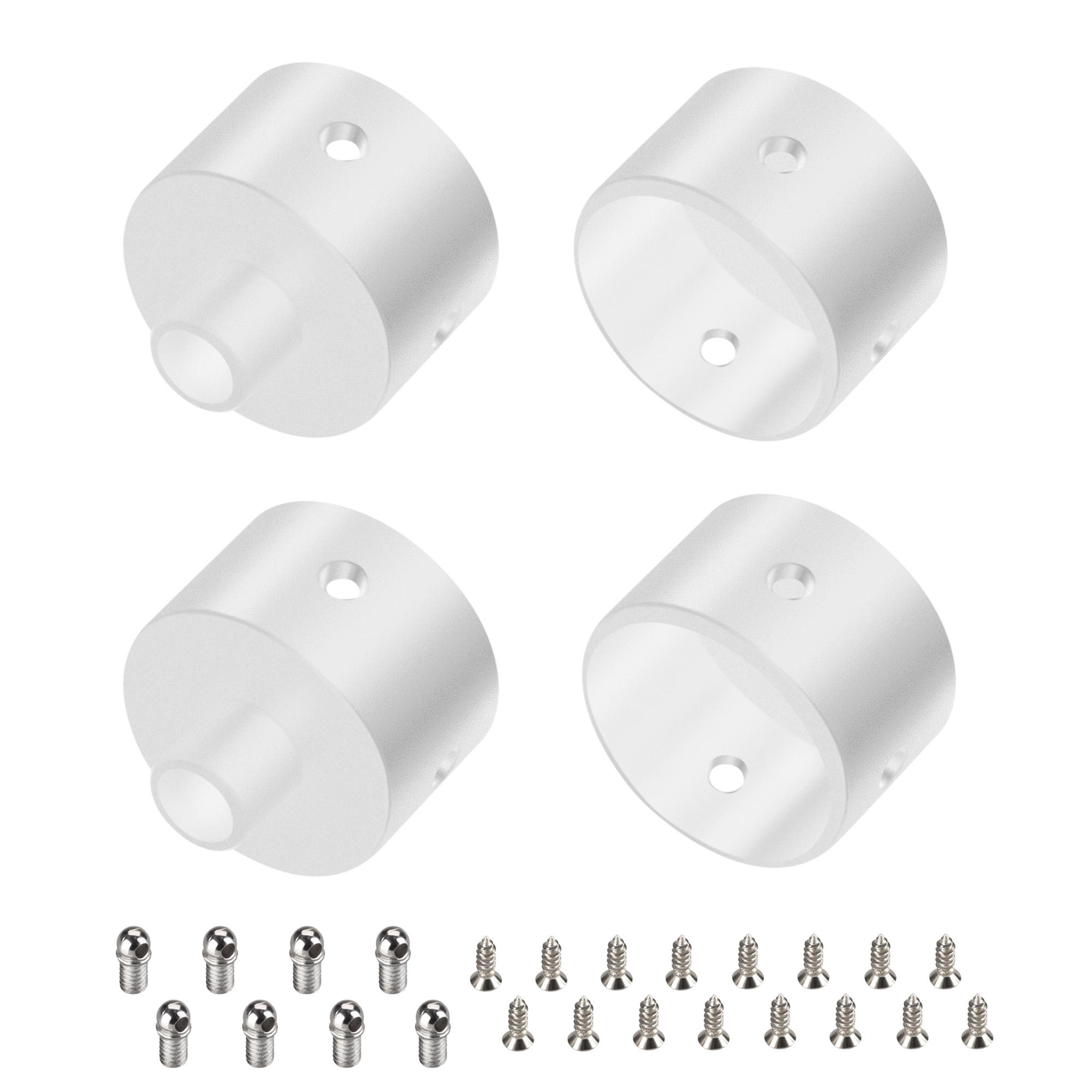Заглушка WPH-FLEX-D22-360deg WHITE ALU с отверстием