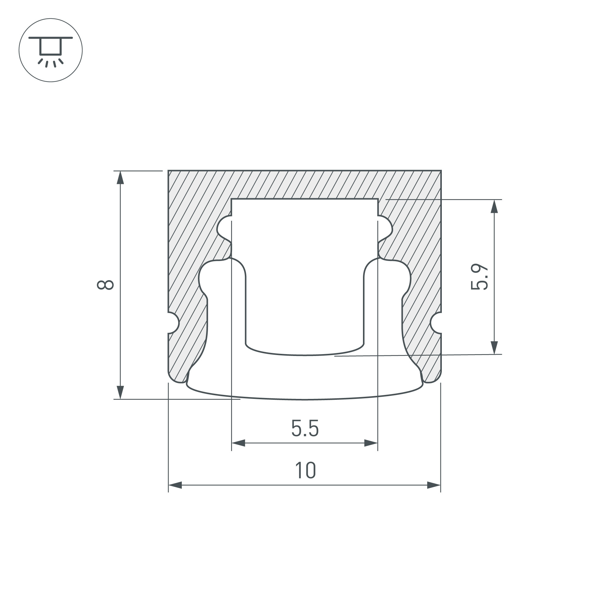 Профиль ARH-MINI5-2000 ANOD