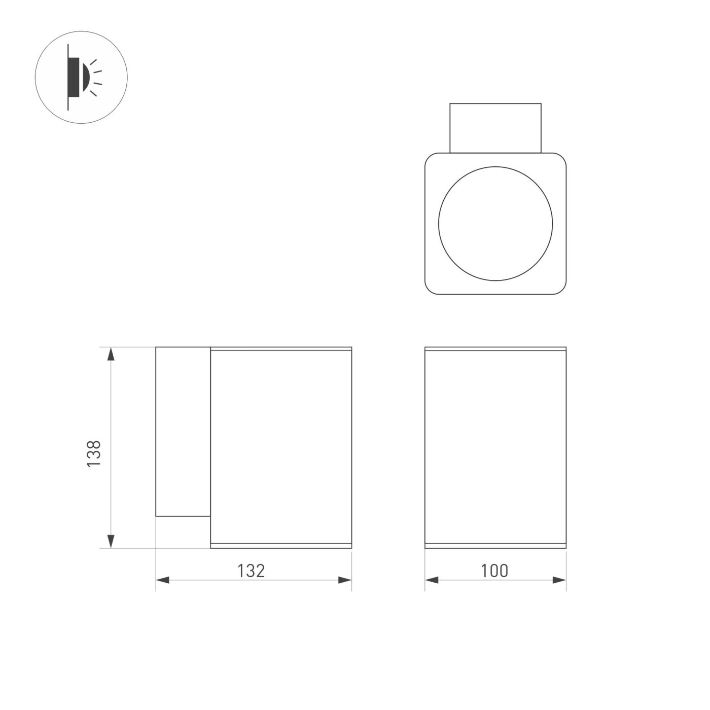 Светильник LGD-EVO-WALL-S100x100-12W Day4000