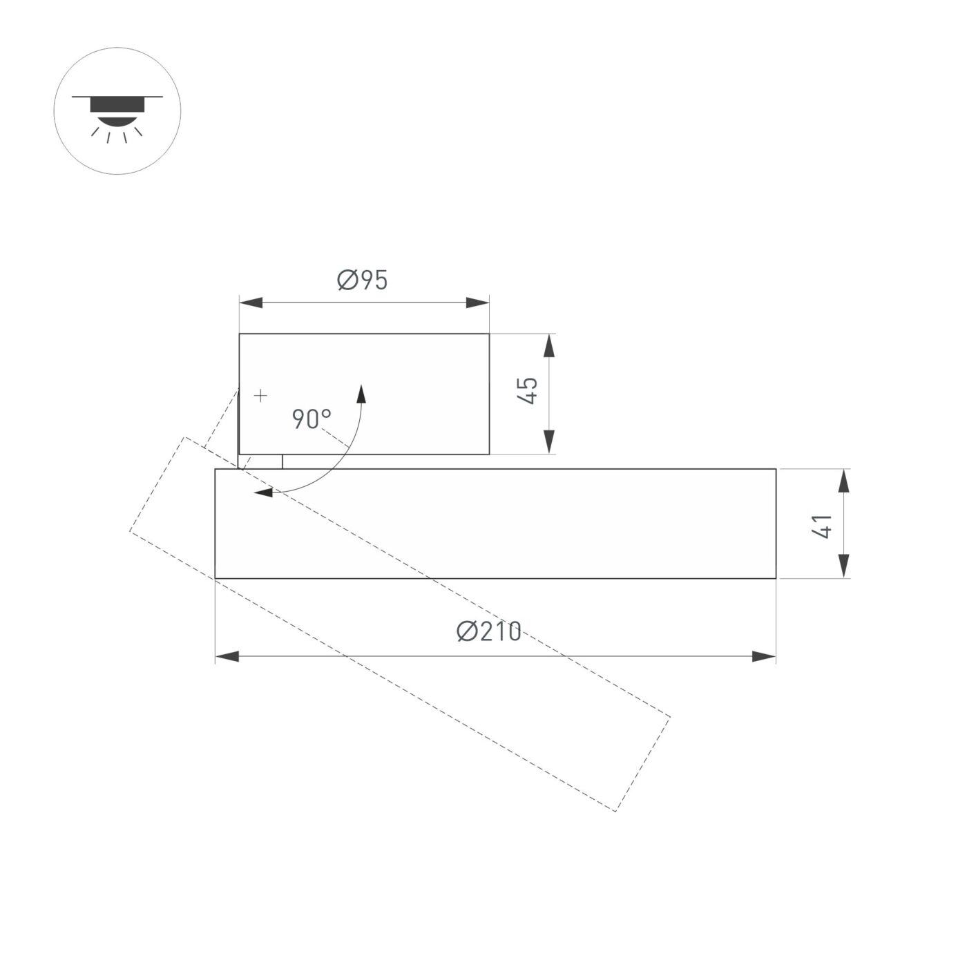 Светильник SP-RONDO-FLAP-R210-20W Warm3000