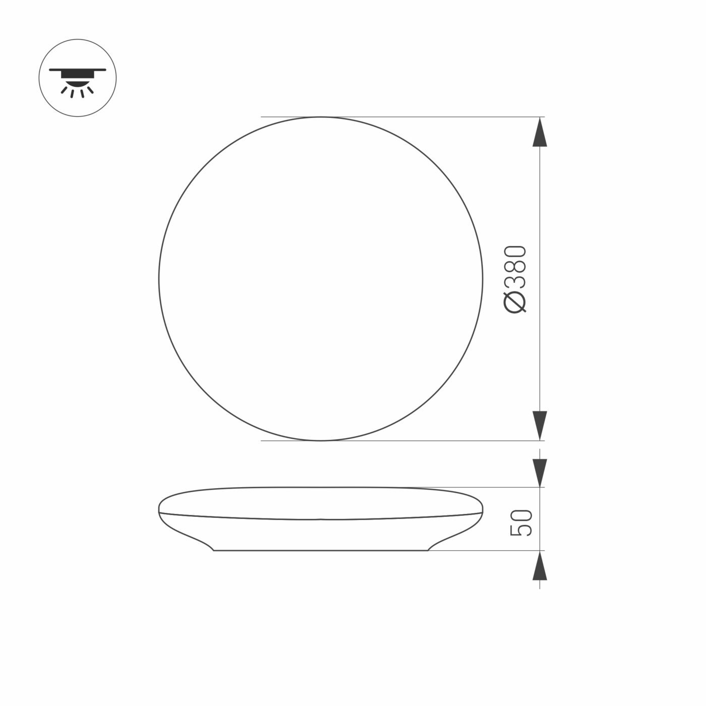 Светильник CL-FRISBEE-MOTION-R380-25W Warm3000