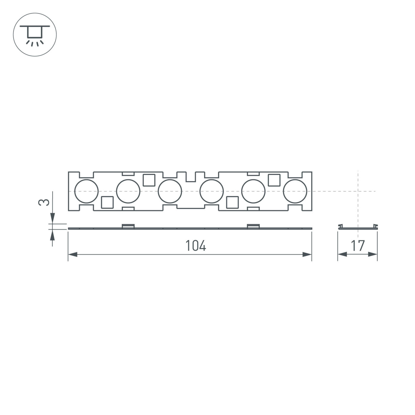 Экран линзованный SL-LINE-W20-55deg-540