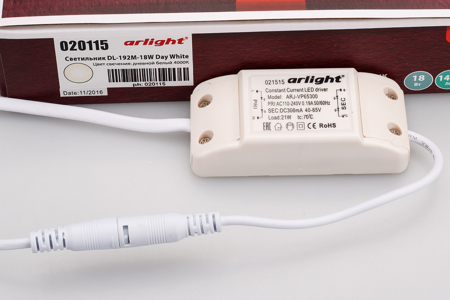 Светильник DL-192M-18W Day White