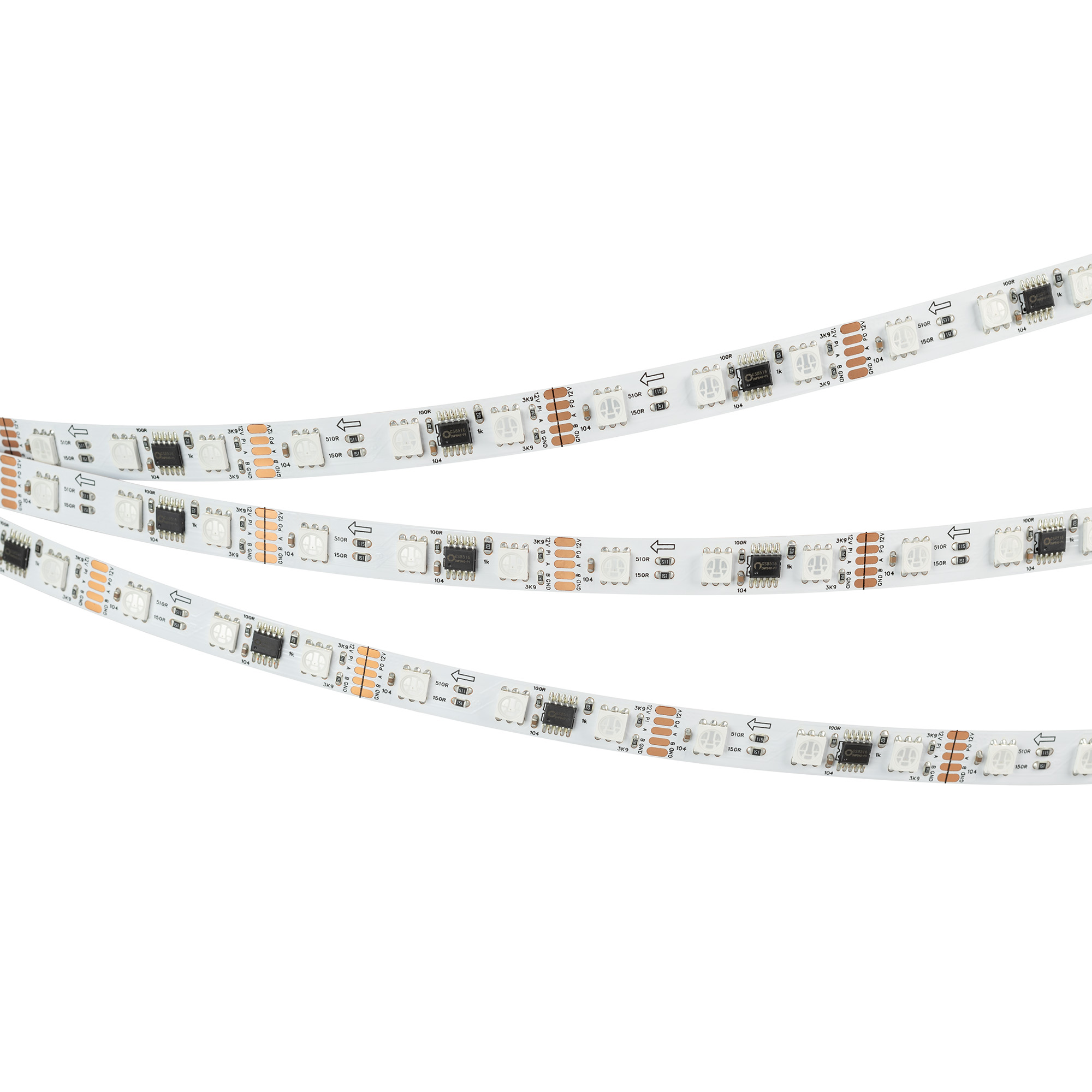 Лента DMX-B60-10mm 12V RGB-PX3