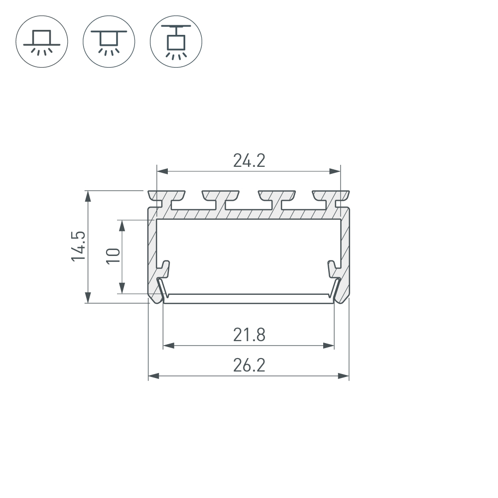 Профиль PLS-LOCK-H15-3000 ANOD
