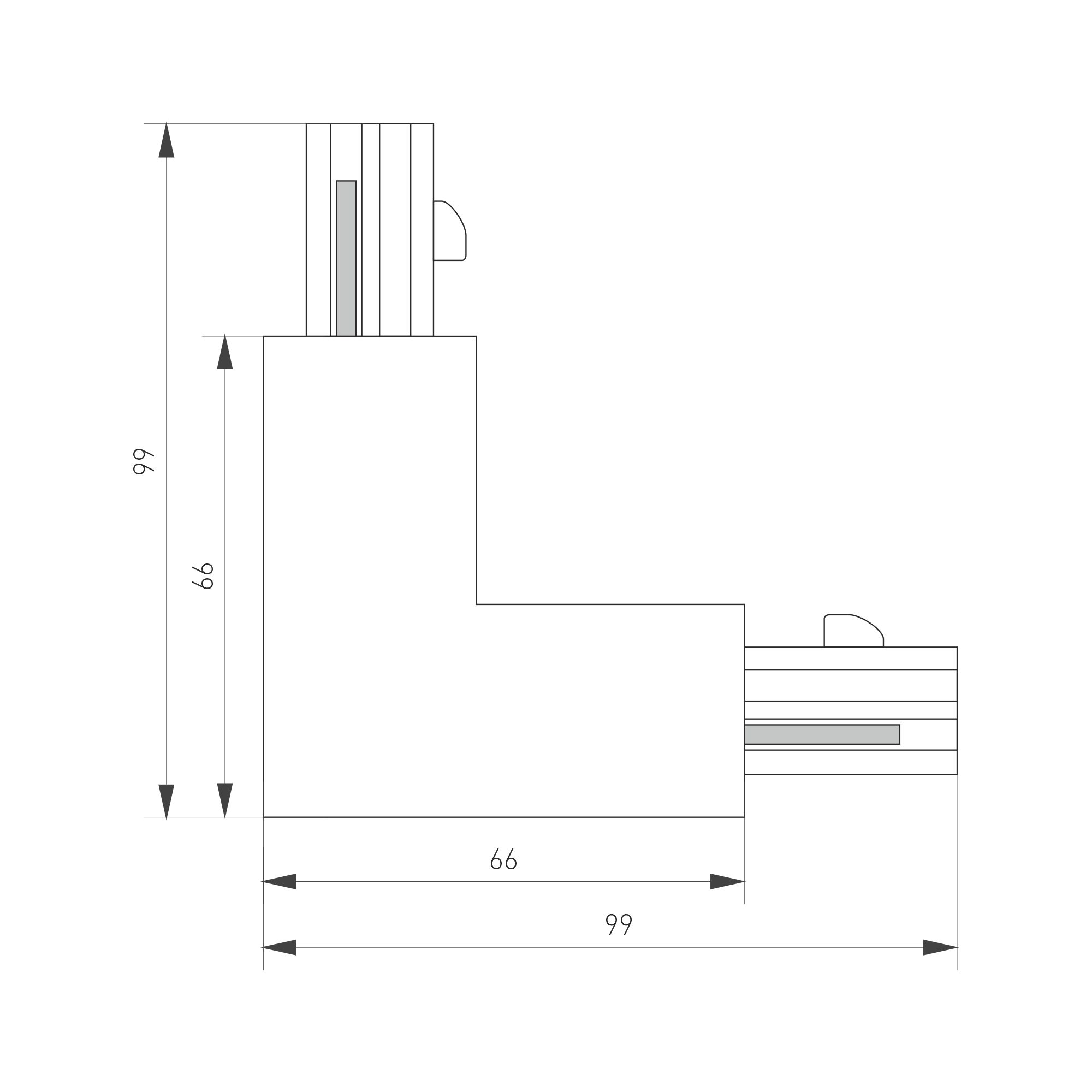 Коннектор угловой LGD-4TR-CON-L-EXT-WH