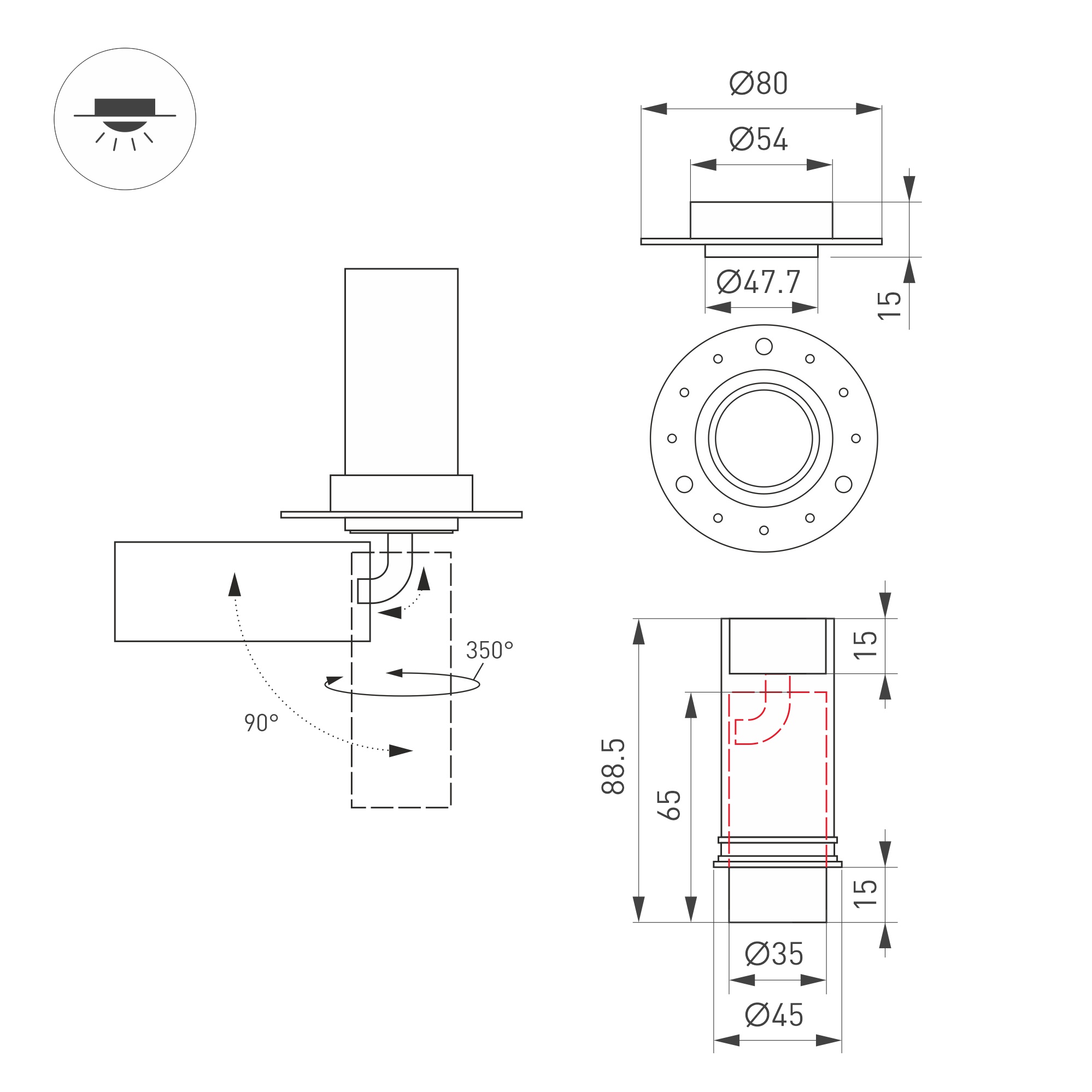 Светильник SP-NUANCE-TRIMLESS-PULL-R35-7W Day4000