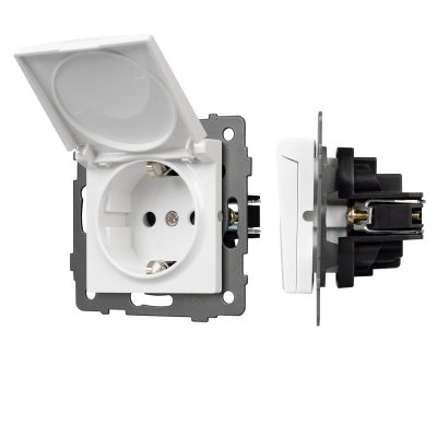Механизм розетки влагозащищённый SCT-MCP-PL-WH-V