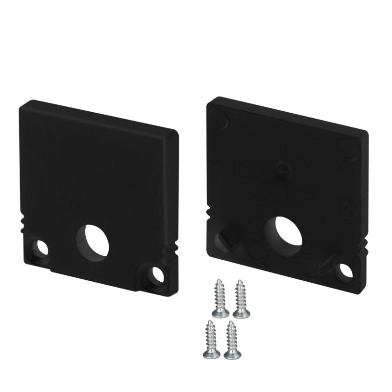 Заглушка SL-SLIM20-H20 BLACK с отверстием