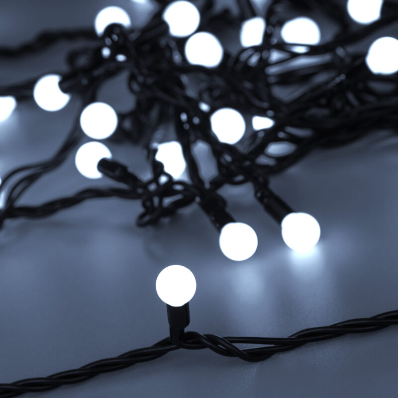 Светодиодная гирлянда ARD-BALL-CLASSIC-D13-10000-BLACK-100LED WHITE