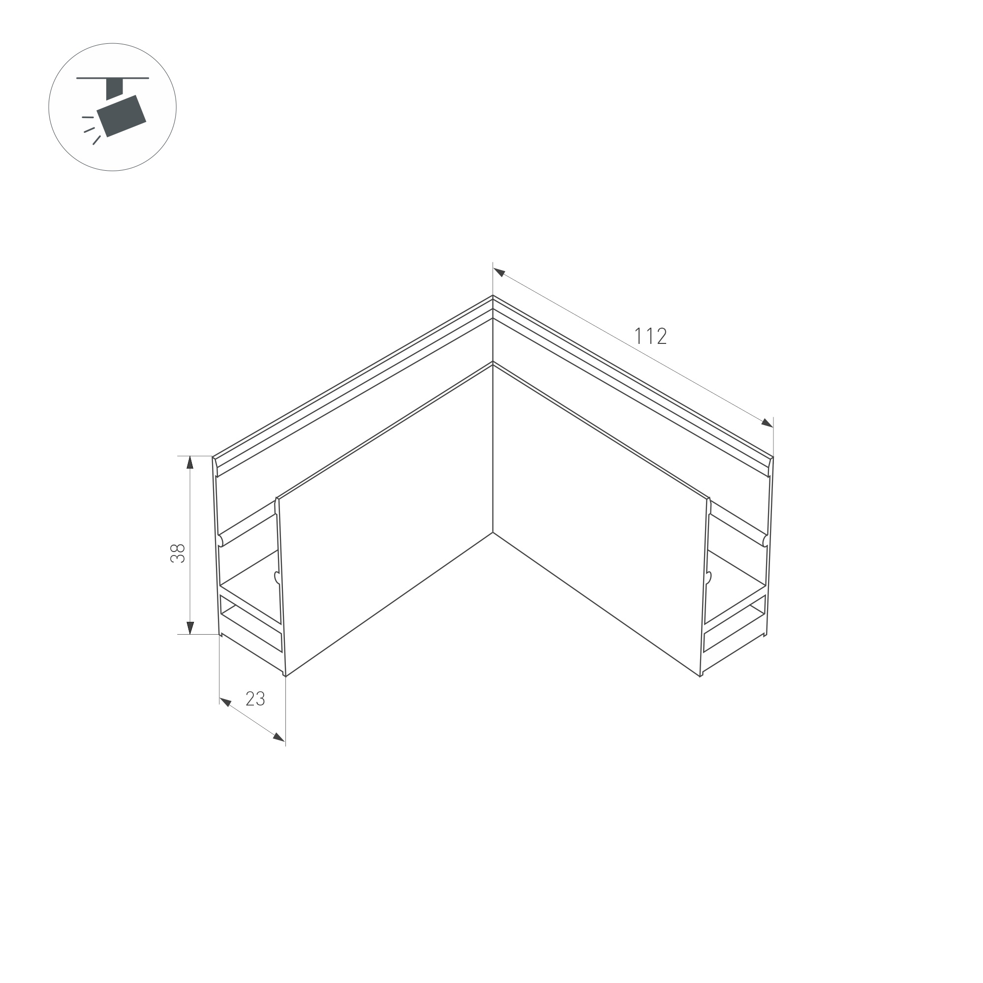 Коннектор угловой MAG-CON-2538-L90