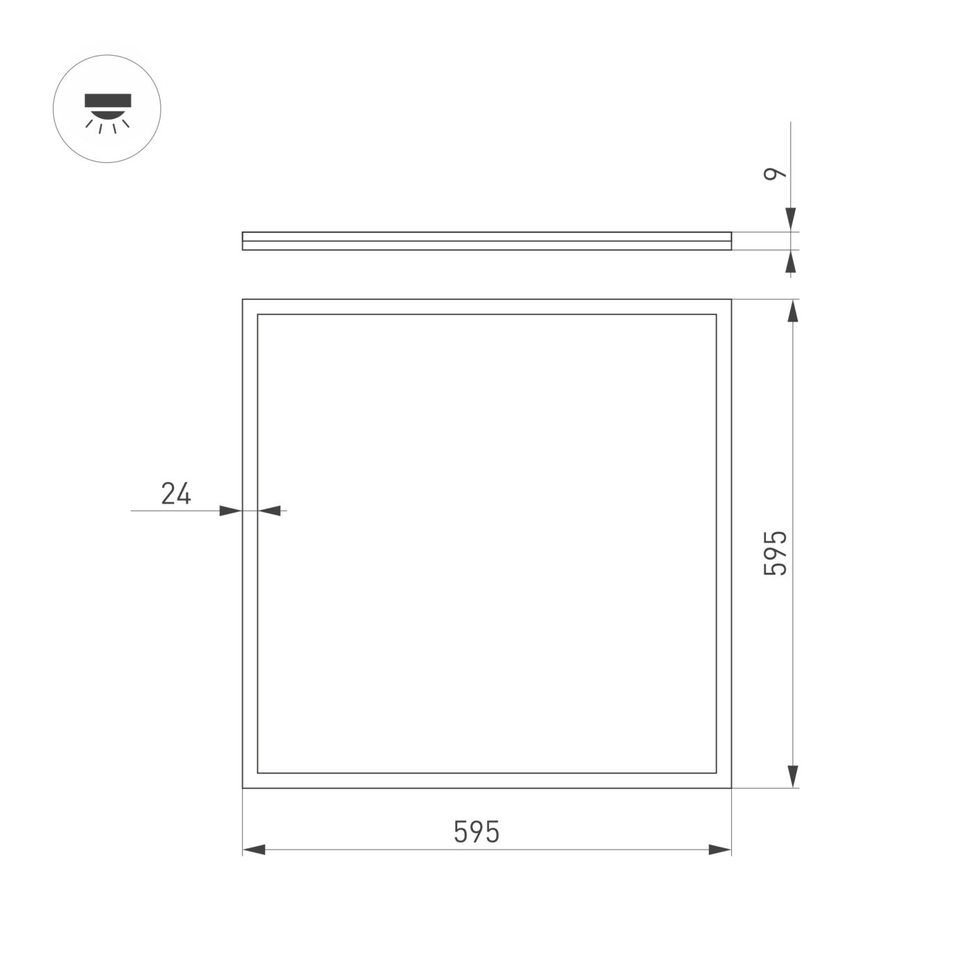 Панель DL-B600x600A-40W White