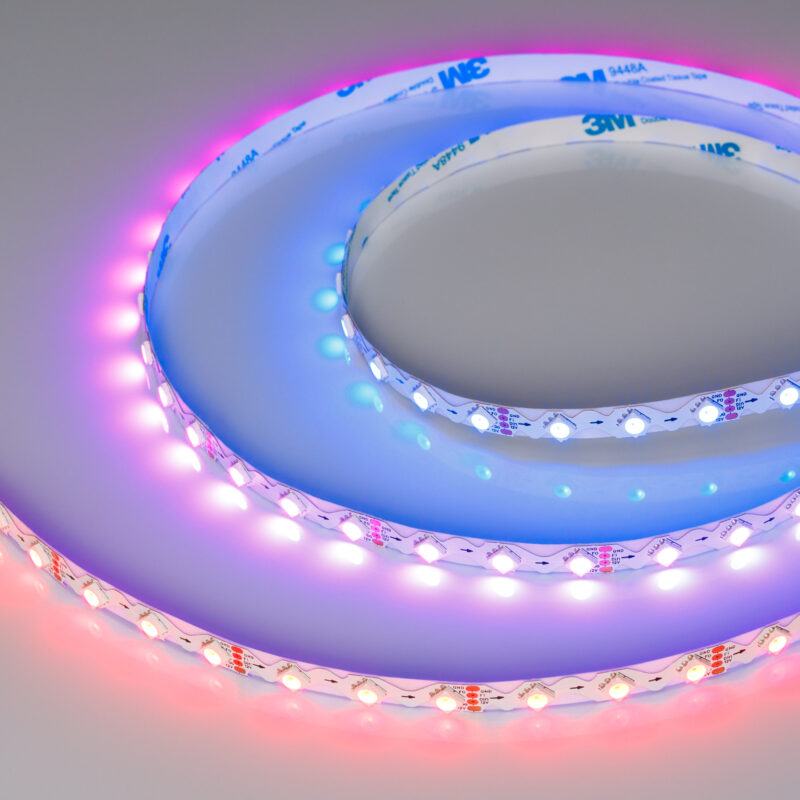 Лента SPI-RZ-B60-8mm 12V RGB-PX1-BPT