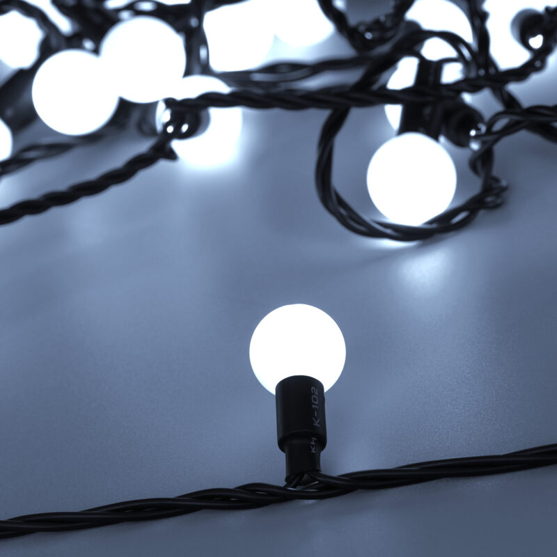 Светодиодная гирлянда ARD-BALL-CLASSIC-D23-20000-BLACK-160LED WHITE