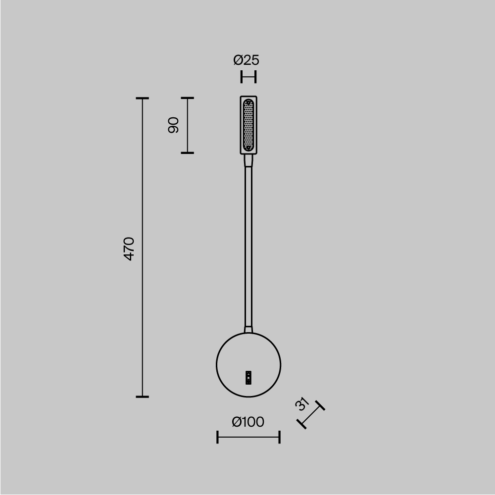 Настенный светильник (бра) Technical C035WL-L3MG3K