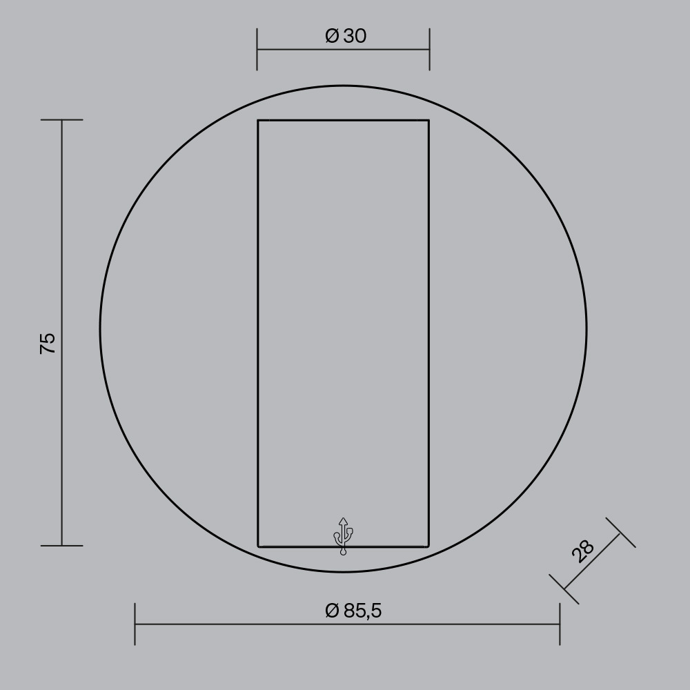 Настенный светильник (бра) Technical C079WL-L3B3K