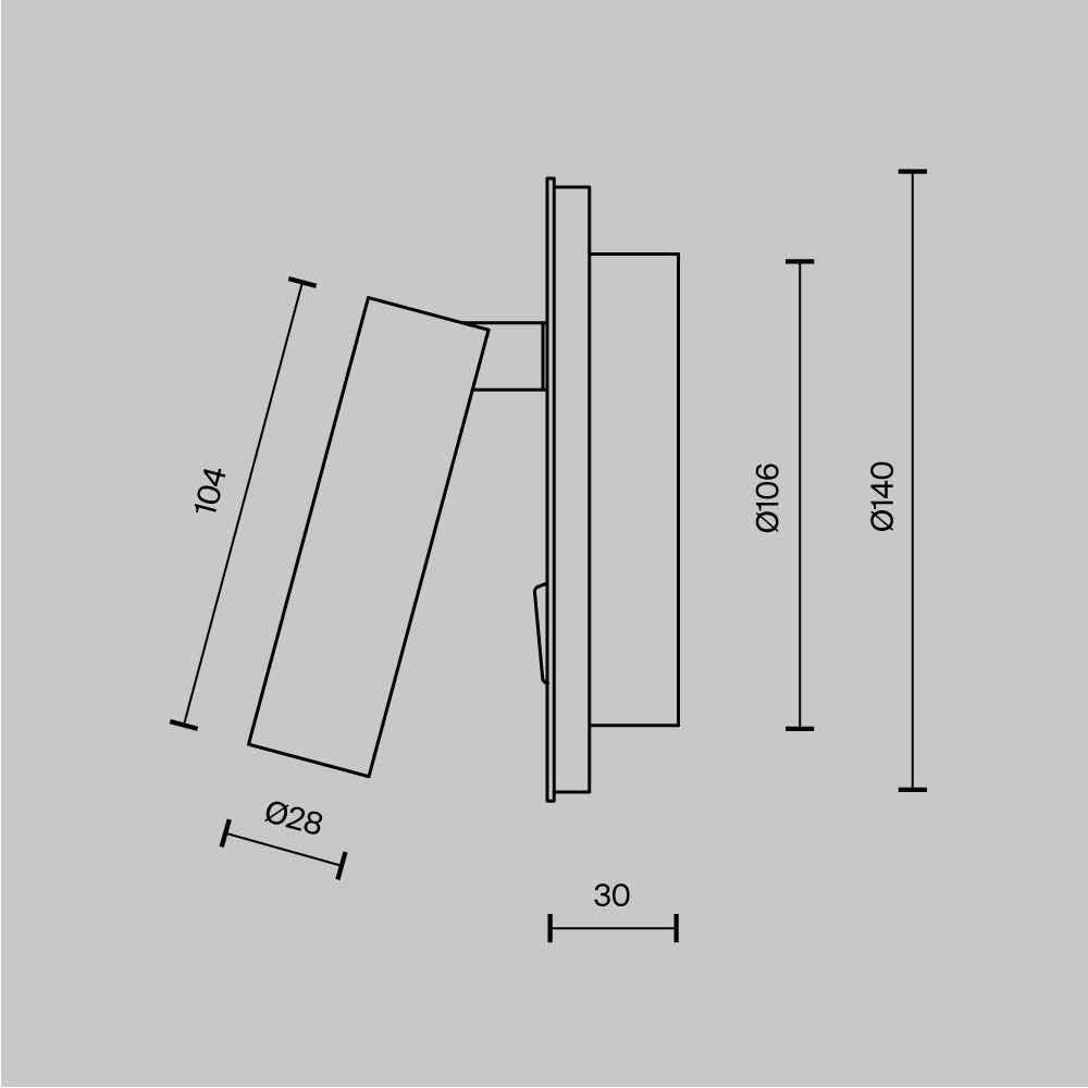 Настенный светильник (бра) Technical C176-WL-01-6W-B