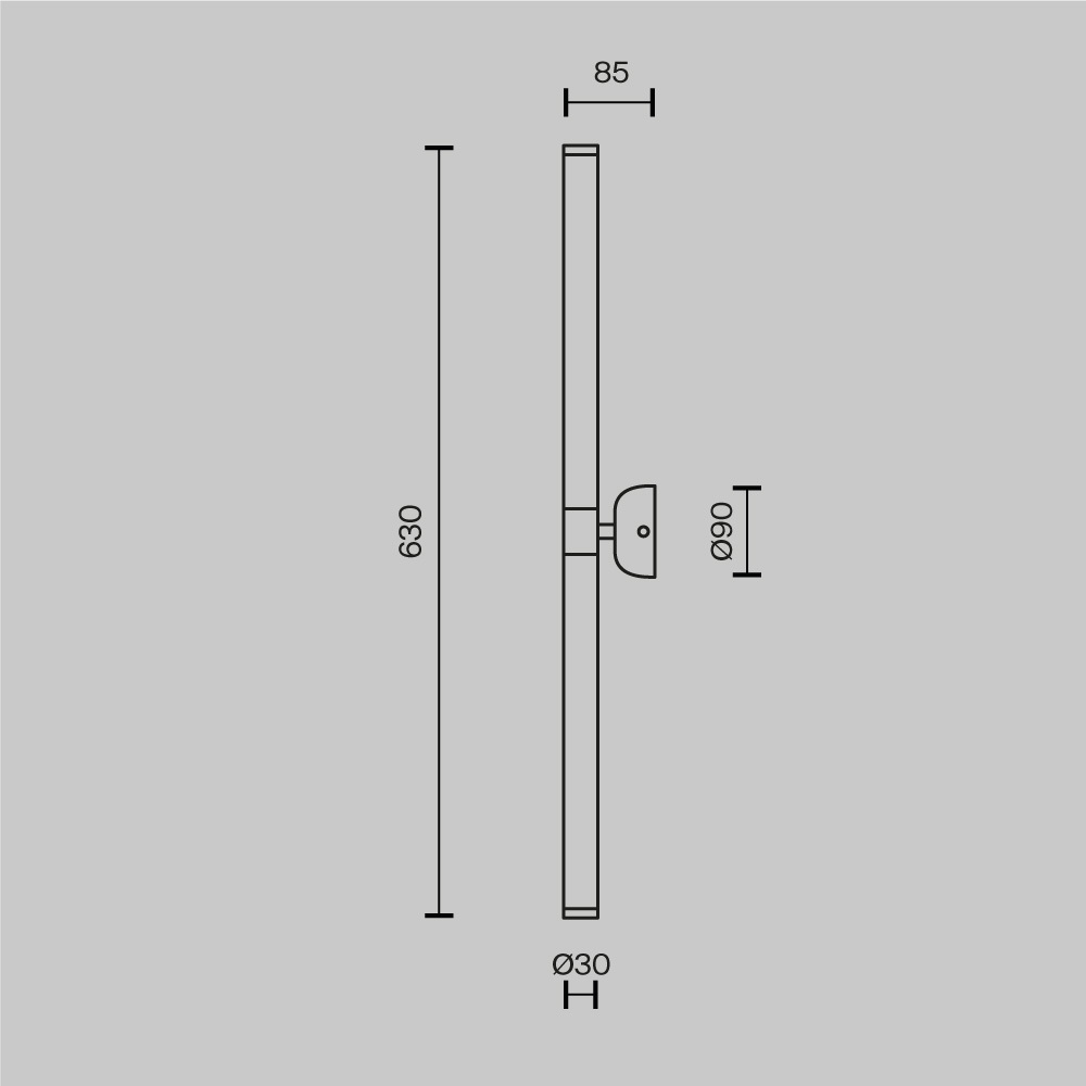 Настенный светильник (бра) Maytoni MOD106WL-L16B3K