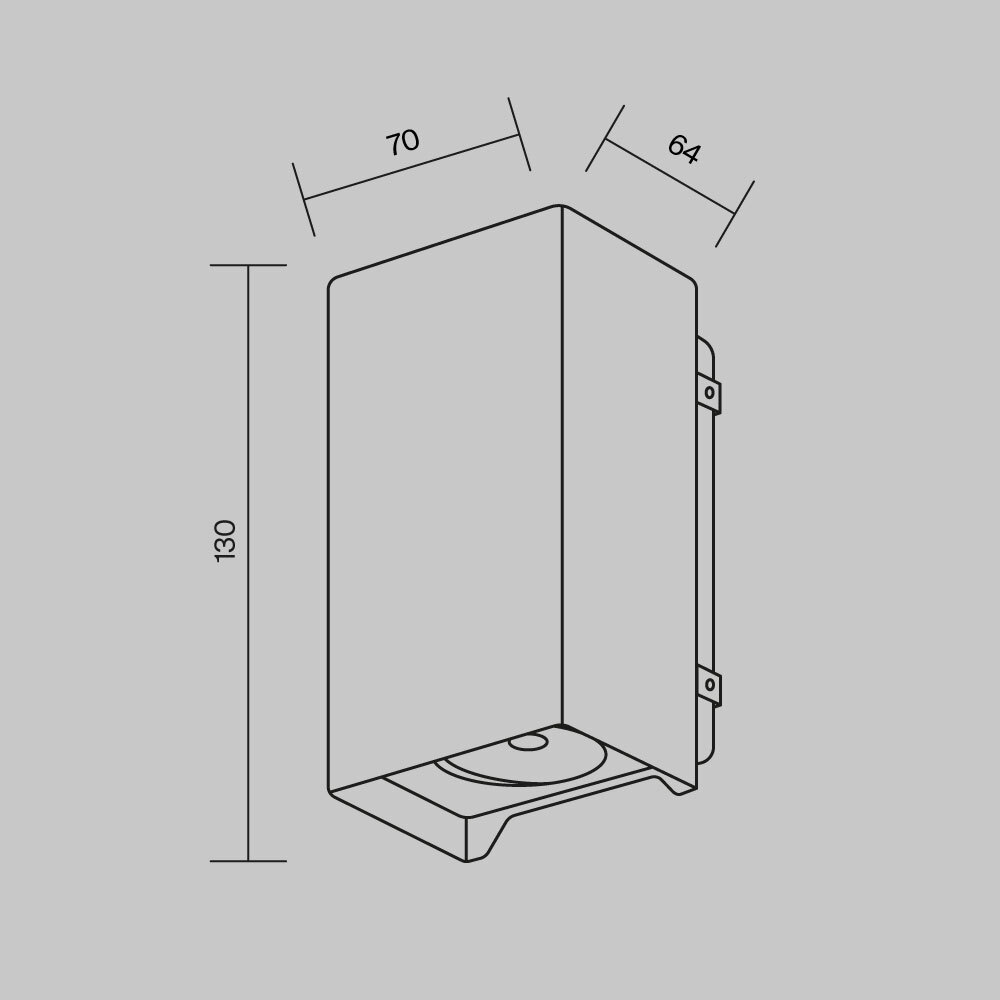 Настенный светильник (бра) Outdoor O570WL-L10B3K
