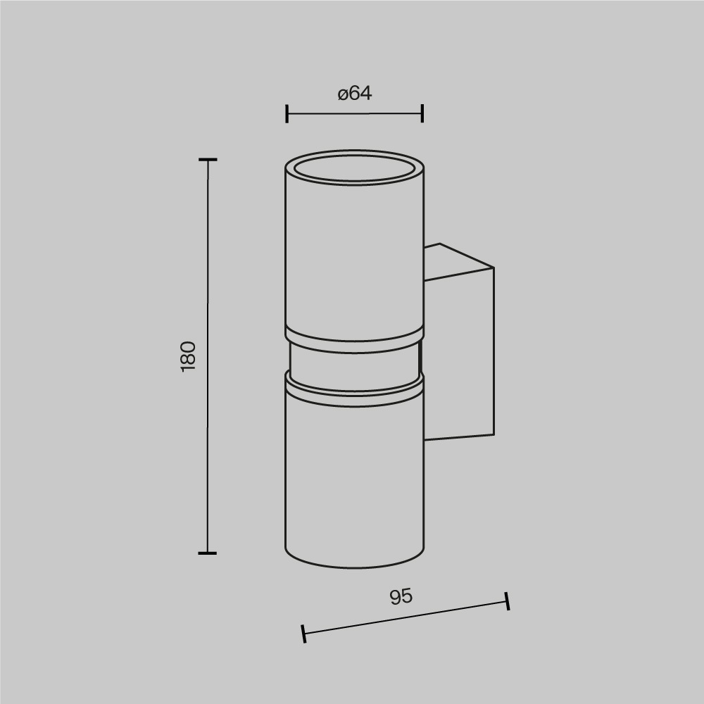 Настенный светильник (бра) Outdoor O582WL-02B