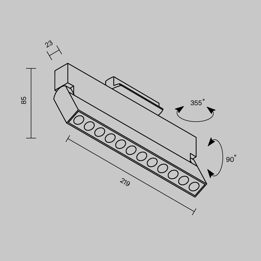 Трековый светильник Technical TR224-1-12WCCT-M-B