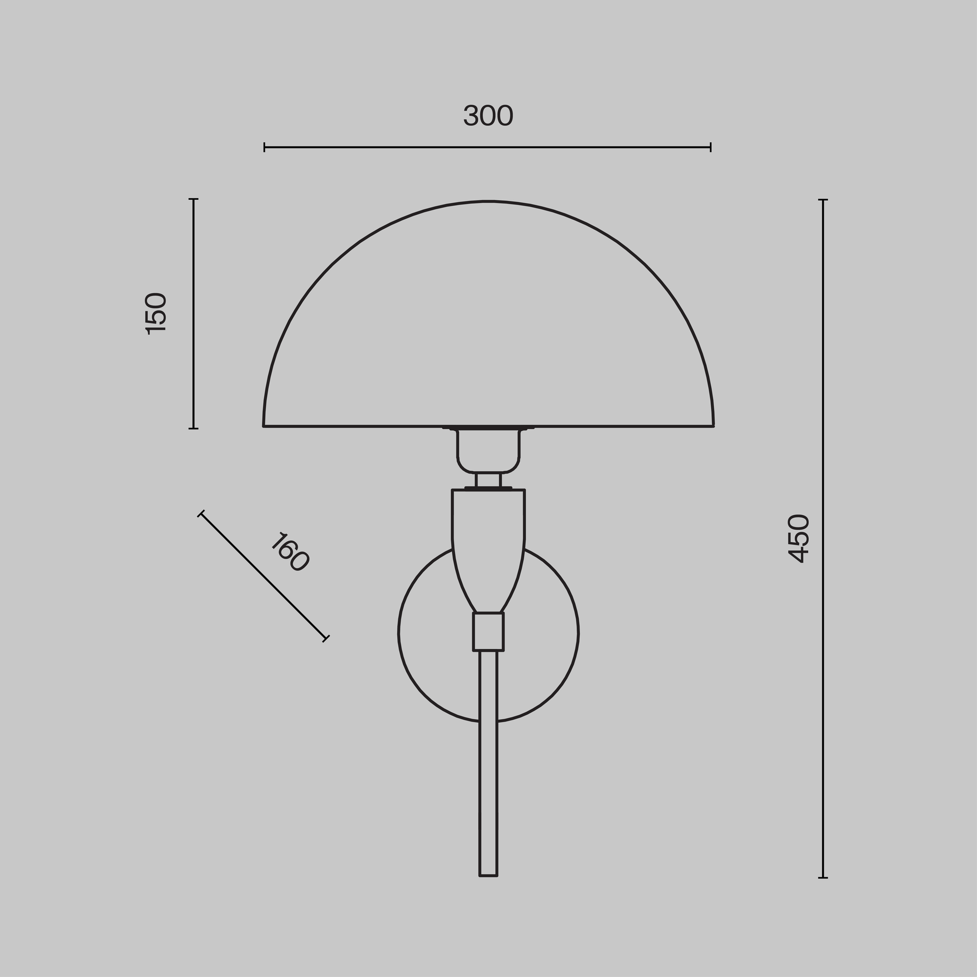 Настенный светильник (бра) Maytoni Z034WL-01CH
