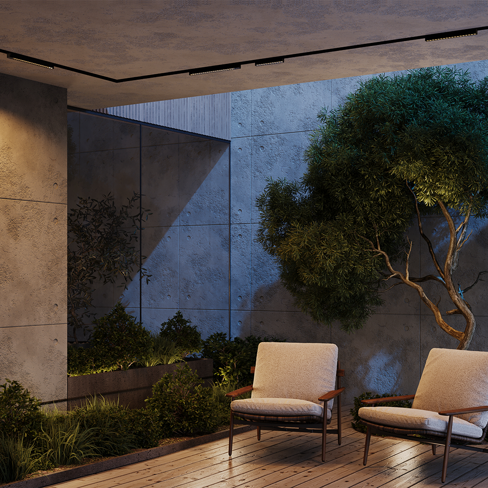 Уличный трековый светильник Outdoor O-TR02-2-S-12WB3K